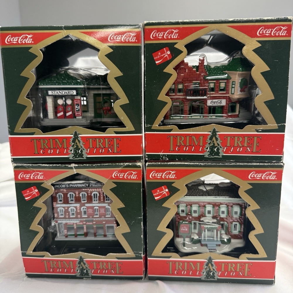 VTG 1991‎ Trim A Tree Collection Coca Cola Christmas Tree Ornaments Complete Set